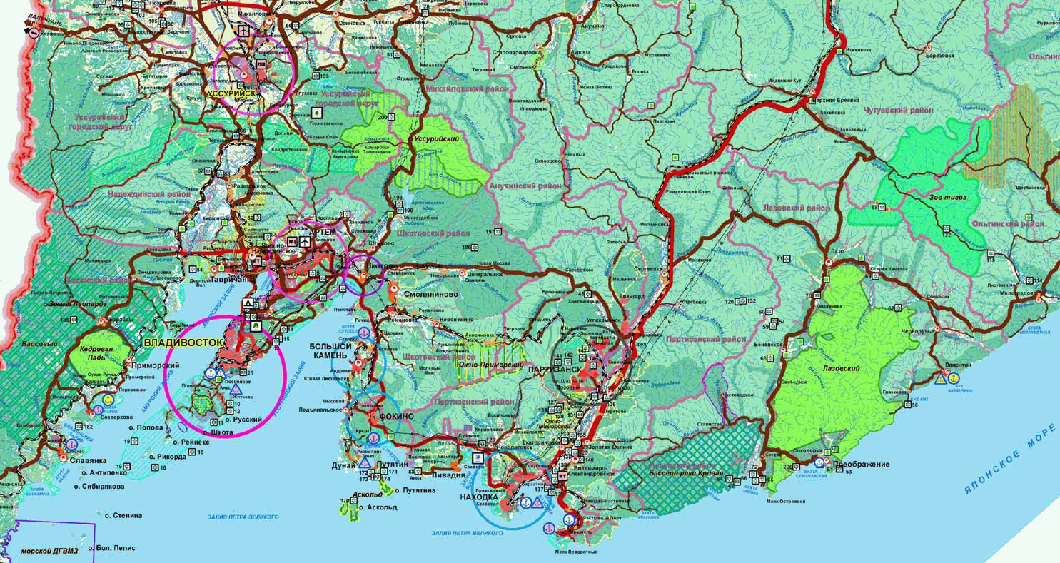 Карта хасанский район приморье